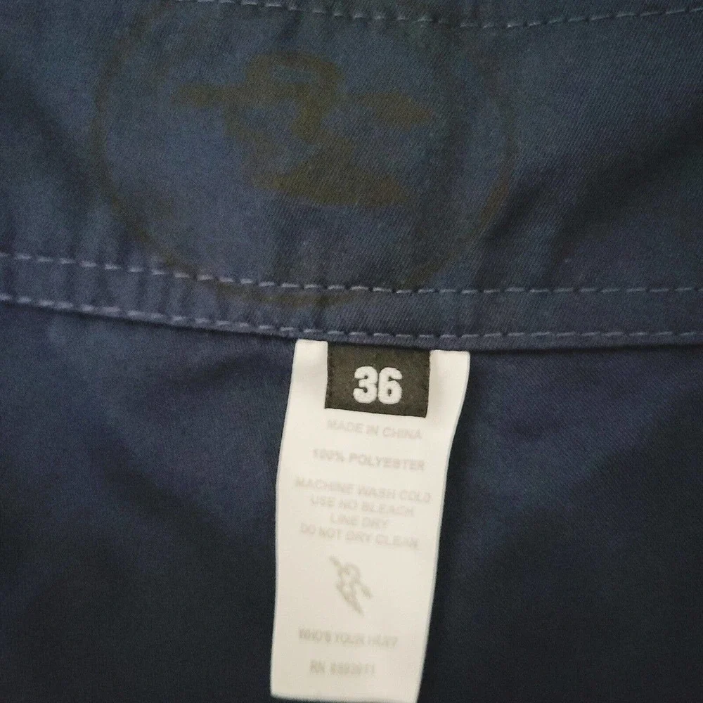 Da Hui Board Shorts Mens Size 36 Navy Blue‎ Swim Swimming Pocket 10.5